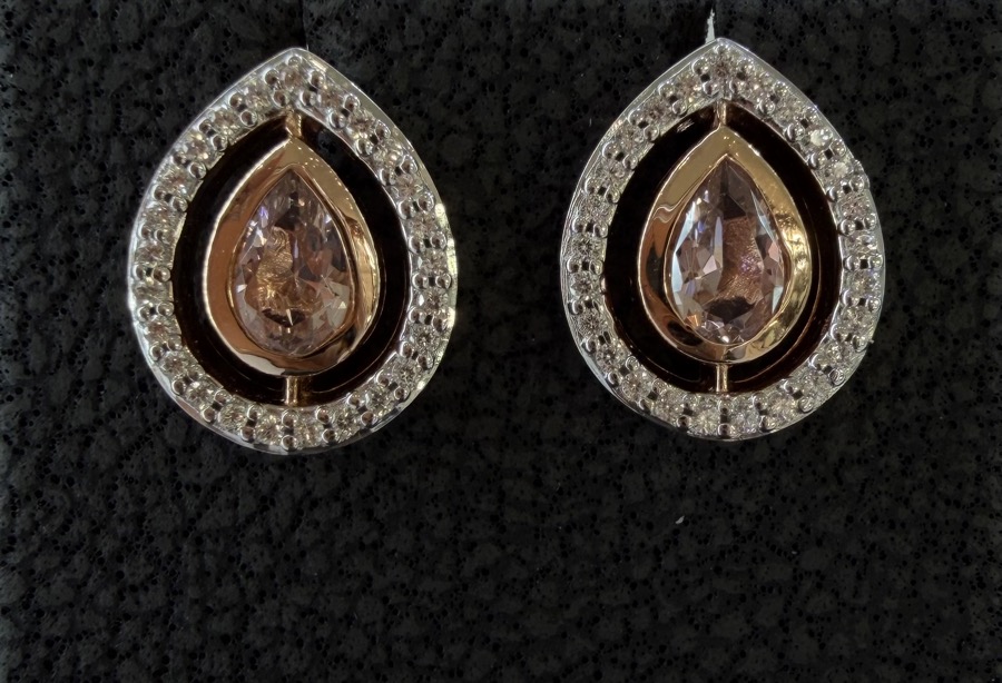Viventy Ohrringe 925 Silber mit Siamite und Zirkonia