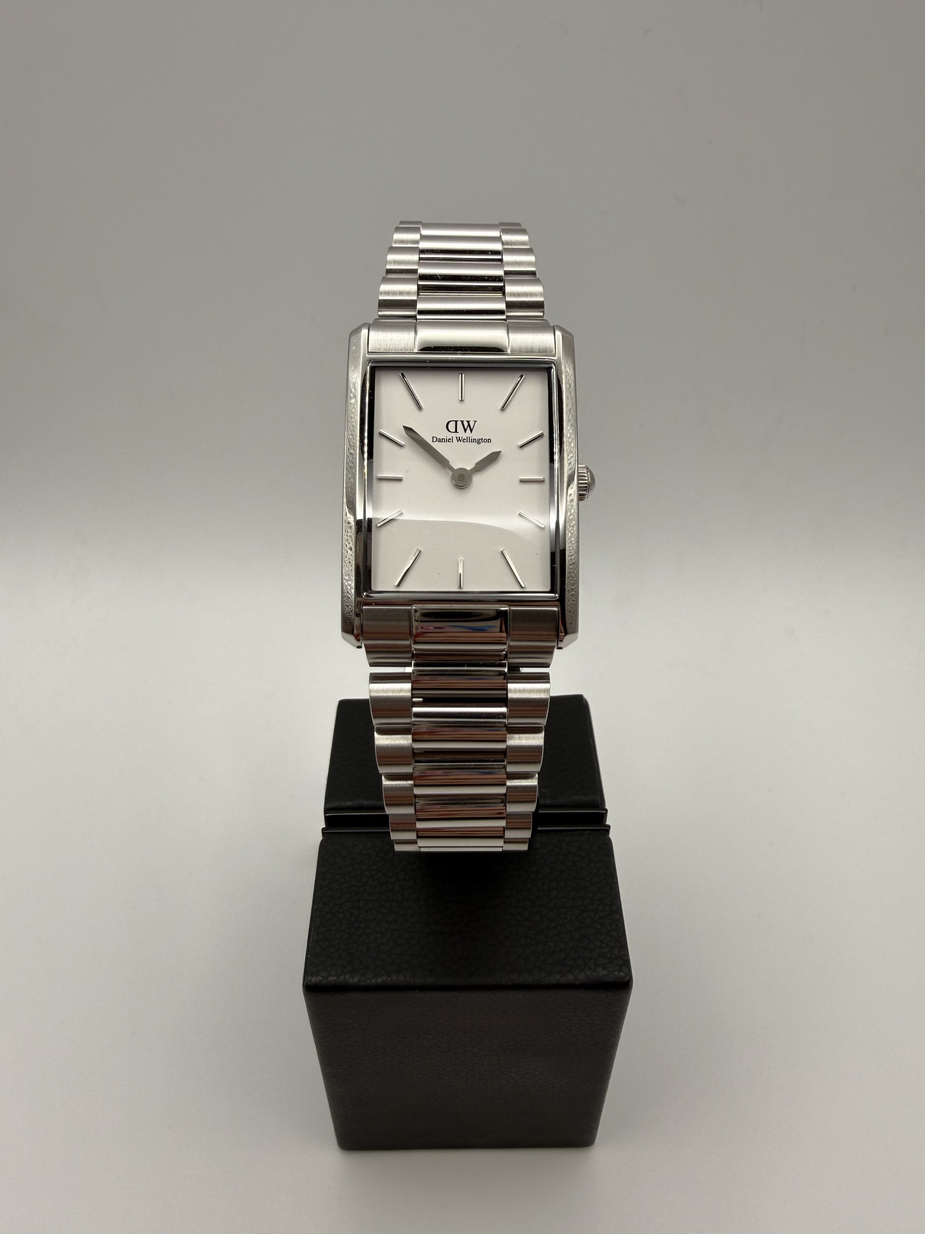 Daniel Wellington Tank 3-Link Armband Uhr silber rechteckiges Zifferblatt