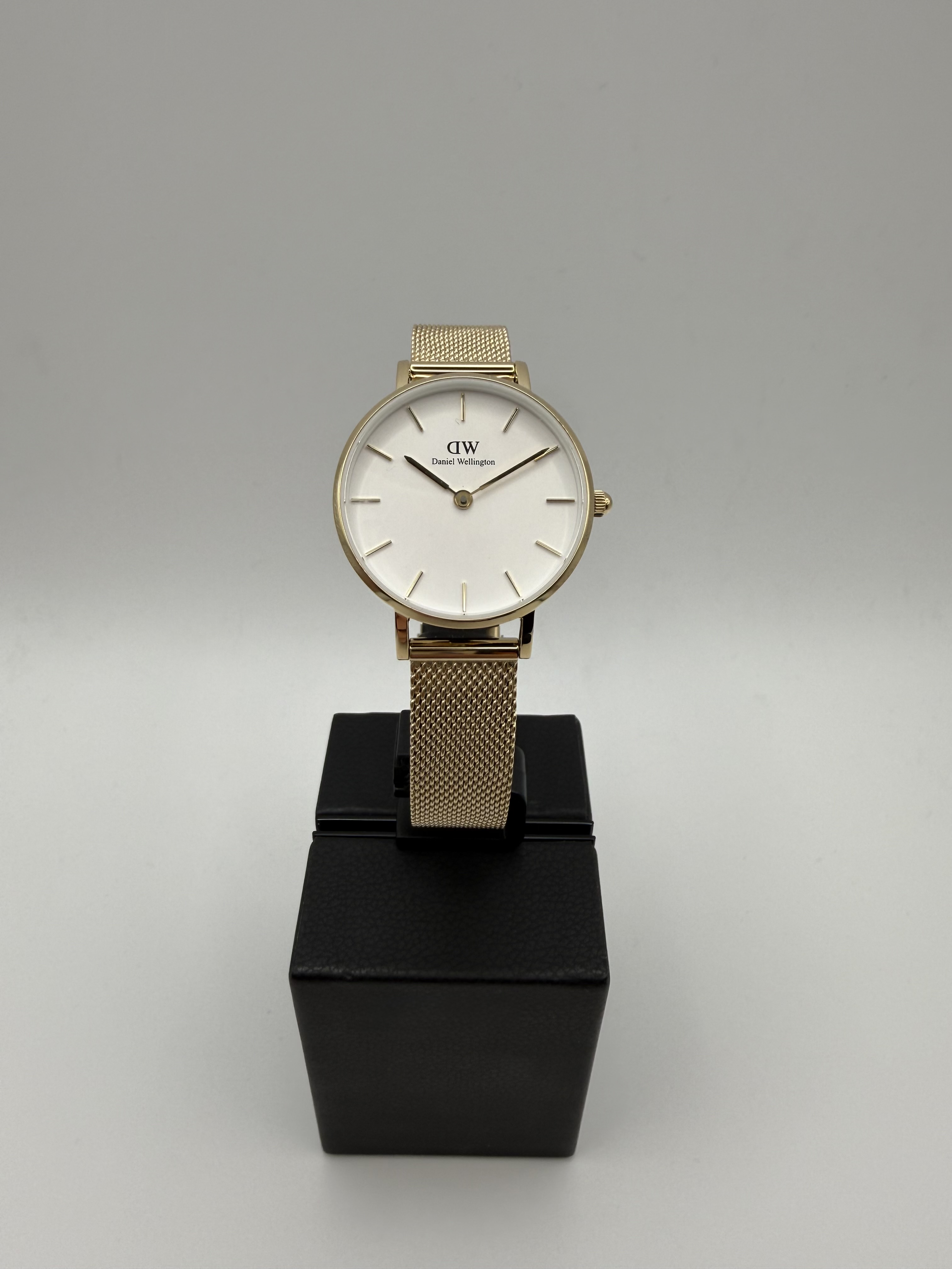 Daniel Wellington Petite Evergold Armband Uhr gold Milanaise weißes Zifferblatt